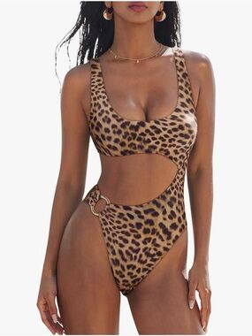 Suuksess SwimLeopard Cutout One-Piece Swimsuit